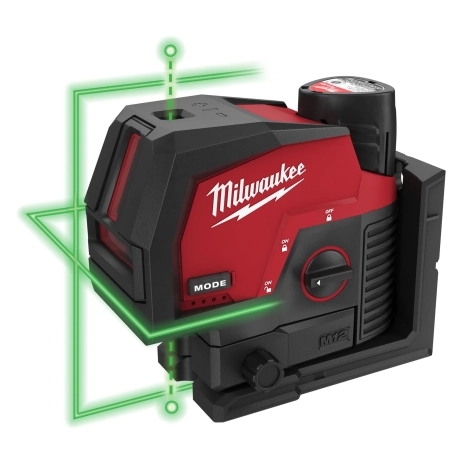 M12 CLLP-302C laser zielony krzyżowy liniowo-punktowy 2x3,0Ah Milwaukee - zdjęcie 3