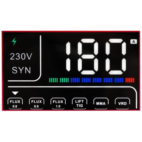PM-PAS-180L migomat inwertorowy synergiczny FLUX MMA TIG 180A Powermat - wyświetlacz LCD PM-PAS-180L migomat inwertorowy synergiczny FLUX MMA TIG 180A Powermat - wyświetlacz LCD